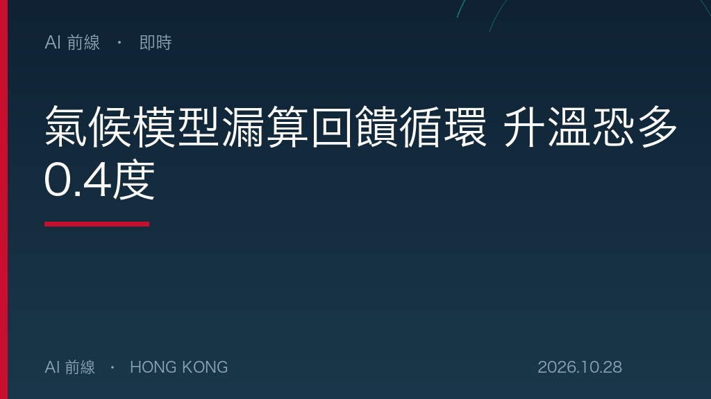 氣候模型漏算回饋循環 升溫恐多0.4度（示意圖）